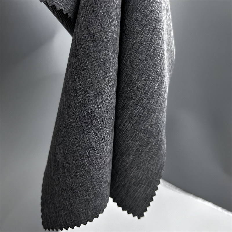 ডাবল টোন পার্ল ডট ক্যাটিওনিক পলিস্টার ফ্যাব্রিক চারটি উপায় প্রসারিত শণীর মতো টেক্সচার সহ পৃষ্ঠের উপর