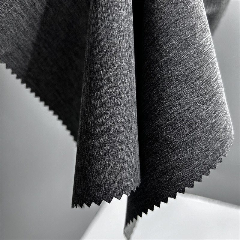 ডাবল টোন পার্ল ডট ক্যাটিওনিক পলিস্টার ফ্যাব্রিক চারটি উপায় প্রসারিত শণীর মতো টেক্সচার সহ পৃষ্ঠের উপর